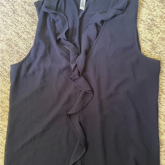 Sleeveless Calvin Klein ruffled blouse - Picture 1 of 4
